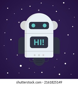 diseño del personaje de dibujos animados de robots lindos
