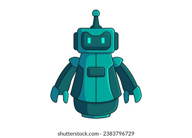 Cute Robot Cartoon Character Design