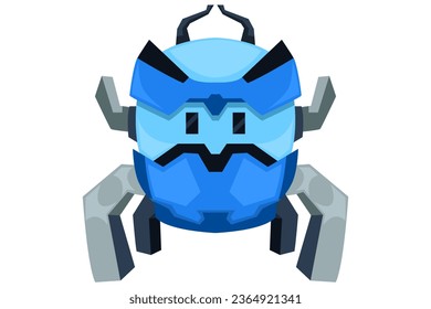 Ilustración de diseño de caracteres de robot circular