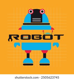 Cute Robot Character and Logo