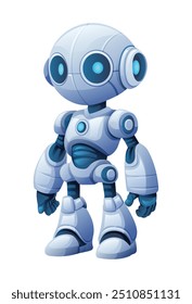 Lindo personaje robot. Vector ilustración de dibujos animados