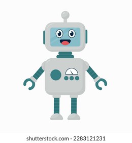 
ilustración vectorial de carácter robot lindo