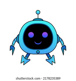 cute robot colorful vector design mascot