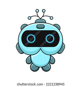 cute robot colorful vector design mascot