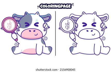 arma de vaca robot linda con páginas de color adecuadas para niños