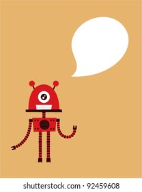 cute robot doodle