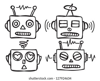 cute robot face