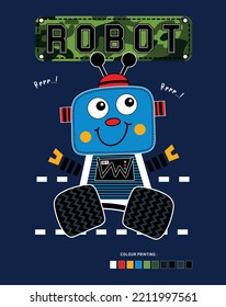 cute robot face, vector robot cartoon illustration design