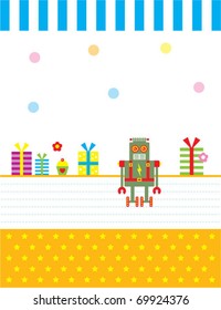 cute robot gift card