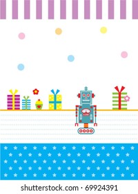 cute robot gift card