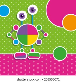 cute robot greeting card 