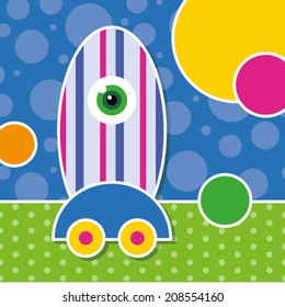 cute robot greeting card 