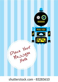 cute robot greeting card
