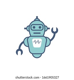 Cute robot icon vector illustration design