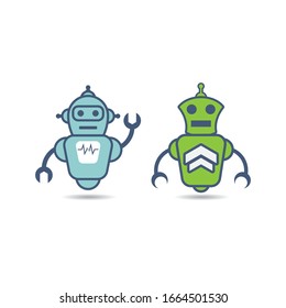 Cute robot icon vector illustration design