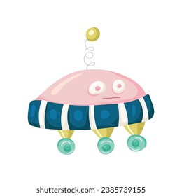 Cute robot isolated on white background. Vector