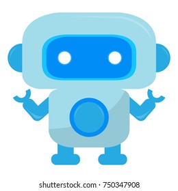 Cute robot isolated on white background, Vector illustration