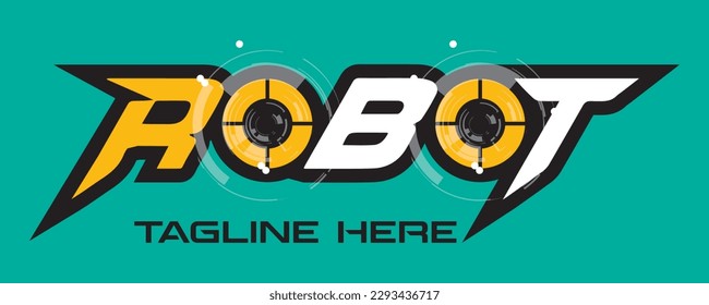 Cute Robot Logo Template Design