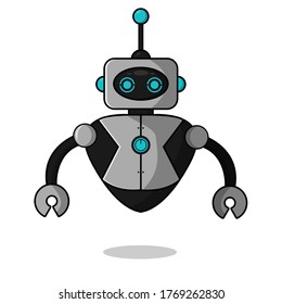 Cute robot mascot character collection. vector cartoon illustration design. Isolated on white background. Robot character concept.