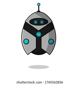 Cute robot mascot character collection. vector cartoon illustration design. Isolated on white background. Robot character concept.