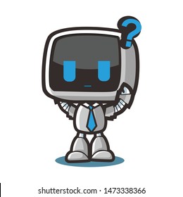 cute robot mascot character design