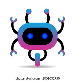 Cute robot mascot design kawaii