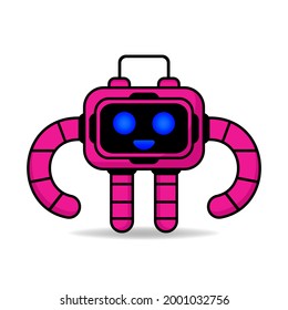Cute robot mascot design kawaii