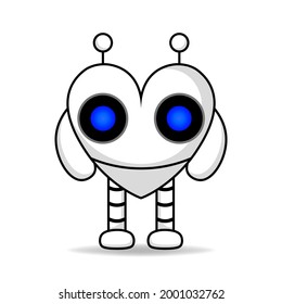 Cute robot mascot design kawaii