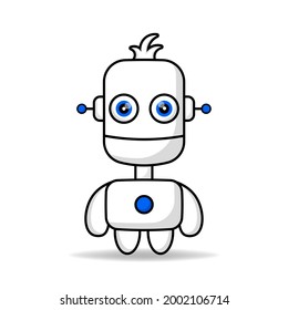 Cute robot mascot design kawaii