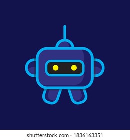 Das Logo des Cute Roboter ist ein Symbol. Vektorgrafik
