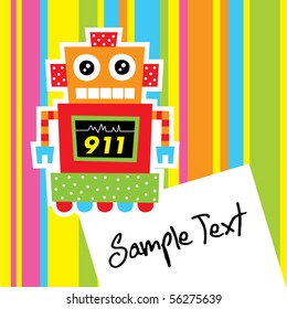 cute robot message
