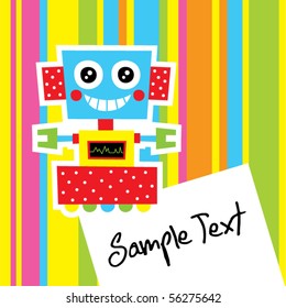 cute robot message