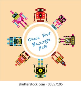 cute robot message