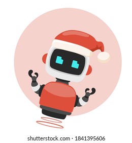 Cute robot with new year concept.