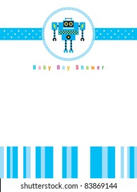 cute robot shower tag