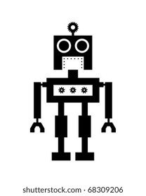 cute robot symbol