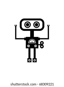 cute robot symbol