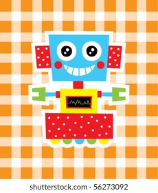 cute robot tag