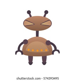 Cute Robot vectoor illustration in cartoon style
