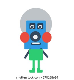 cute  robot vector cartoon