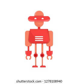 cute robot, vector cartoon character