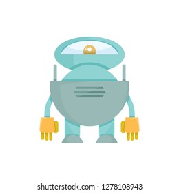 cute robot, vector cartoon character