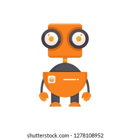 cute robot, vector cartoon character