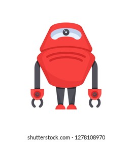 cute robot, vector cartoon character