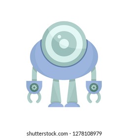 cute robot, vector cartoon character