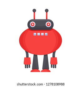 cute robot, vector cartoon character