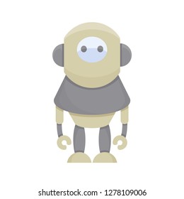 cute robot, vector cartoon character