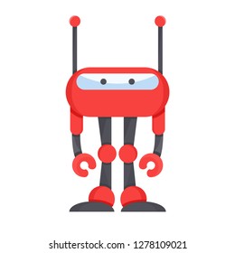 cute robot, vector cartoon character