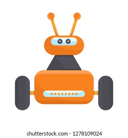 cute robot, vector cartoon character