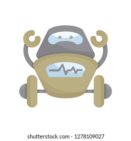 cute robot, vector cartoon character